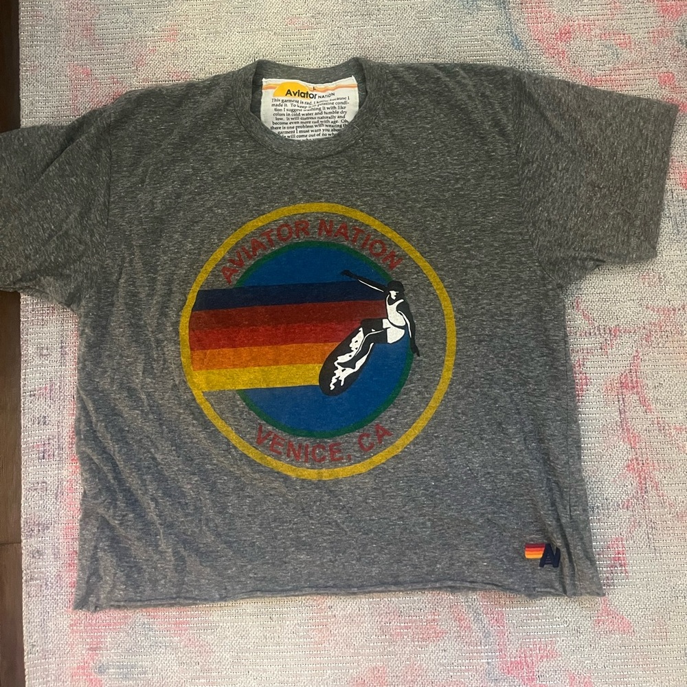 SIGNATURE BOYFRIEND TEE - HEATHER GREY